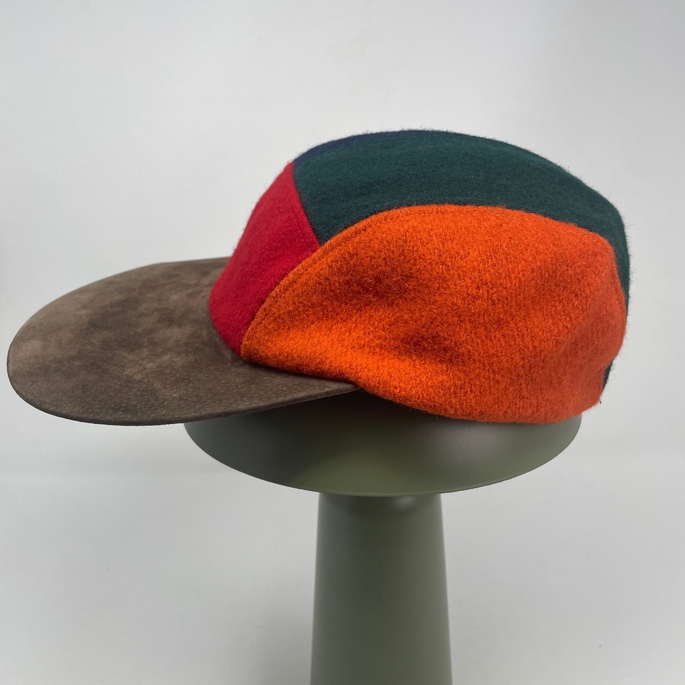 Lake of the Isles Vintage 5 Panel Hat Wool Colorblock Genuine Suede Brim USA - Picture 3 of 10